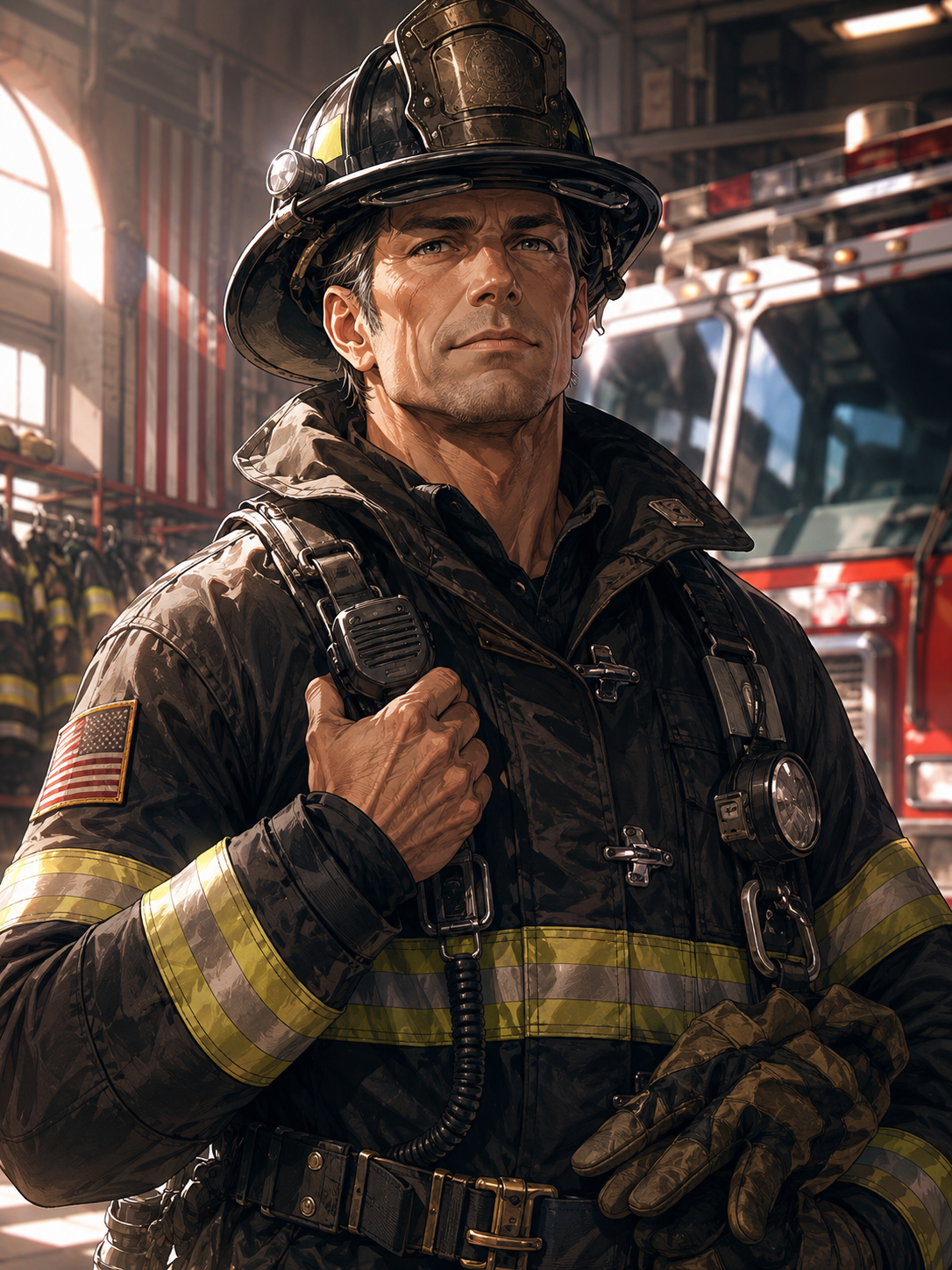 Captain Ember character portrait.