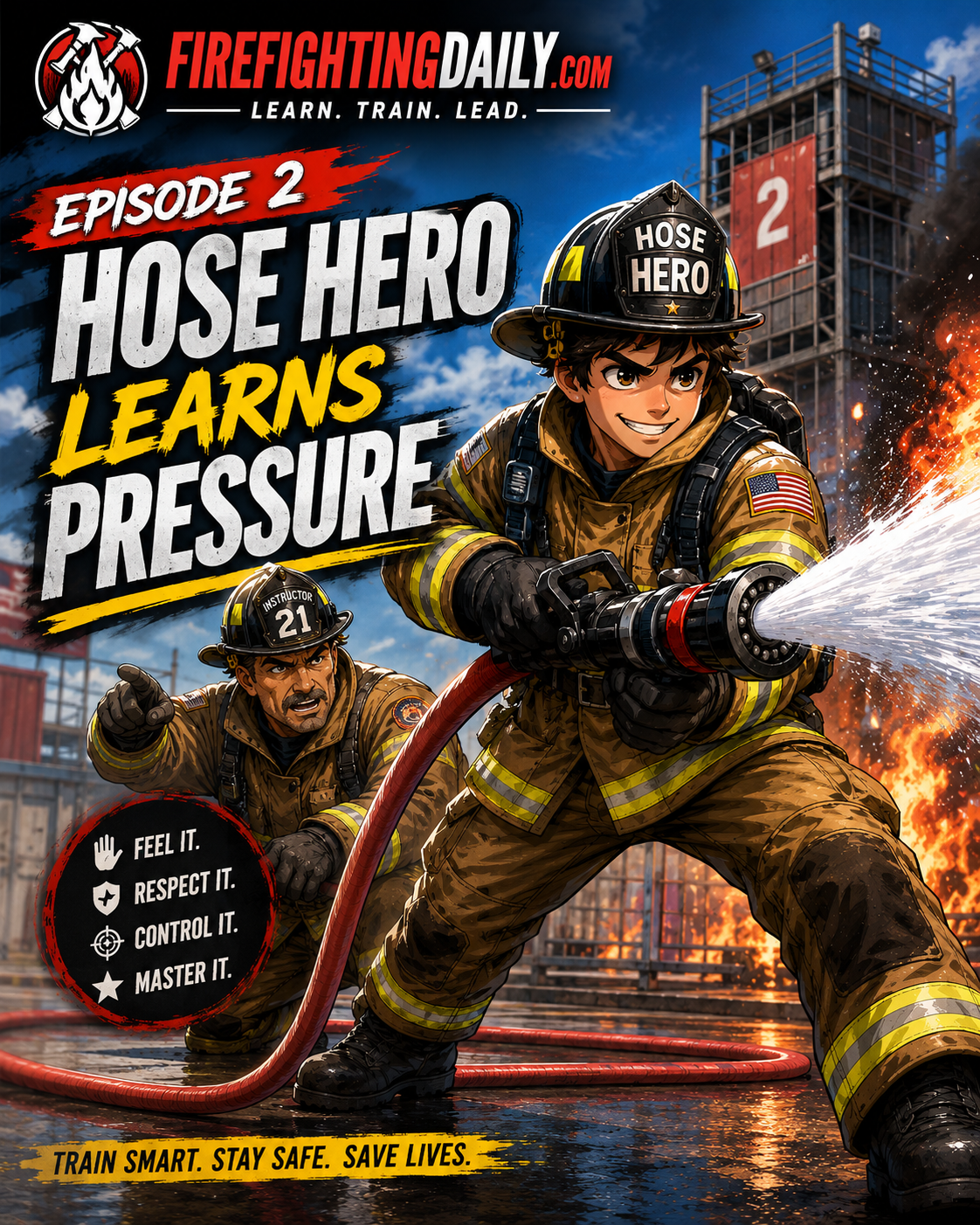 Episode 2 cover: Hose Hero Learns Pressure.