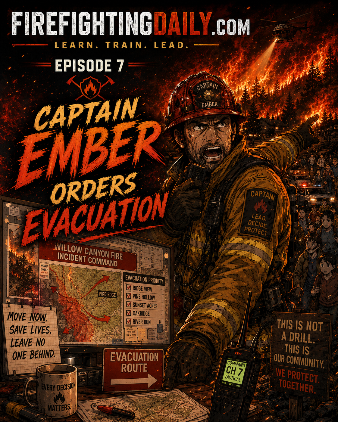 Episode 7 cover: Captain Ember Orders Evacuation.