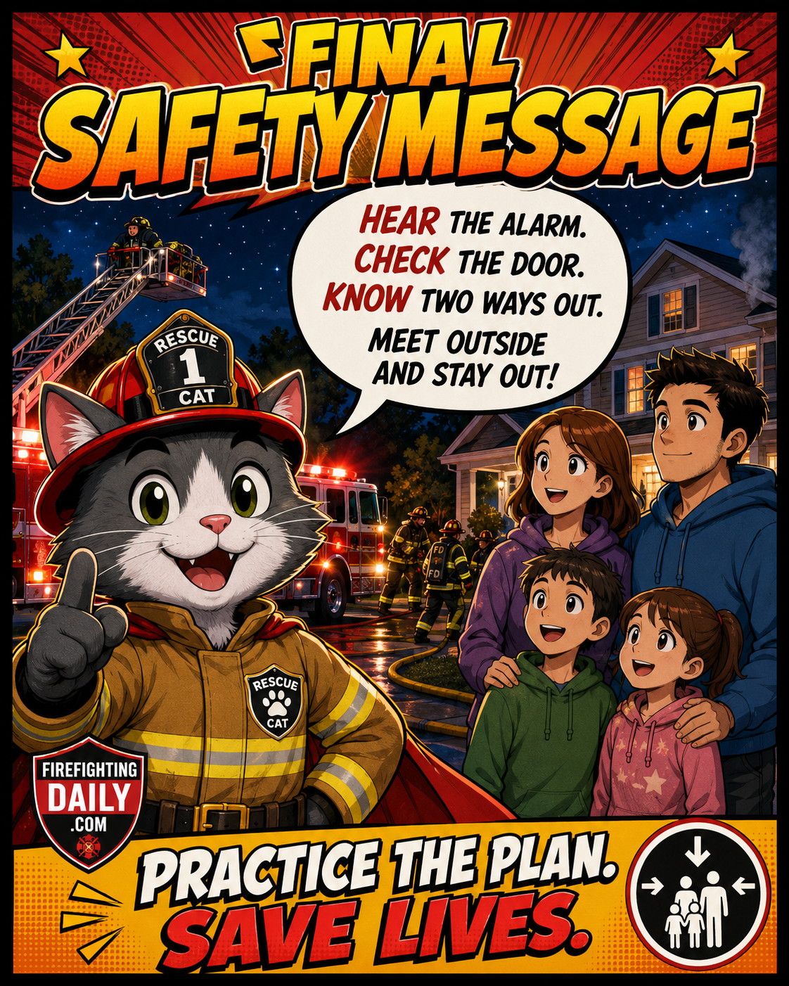 Rescue Cat final safety message from Episode 8.