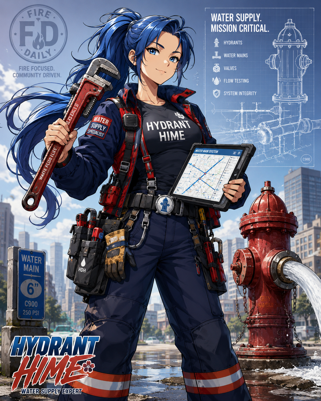 Hydrant Hime character portrait.